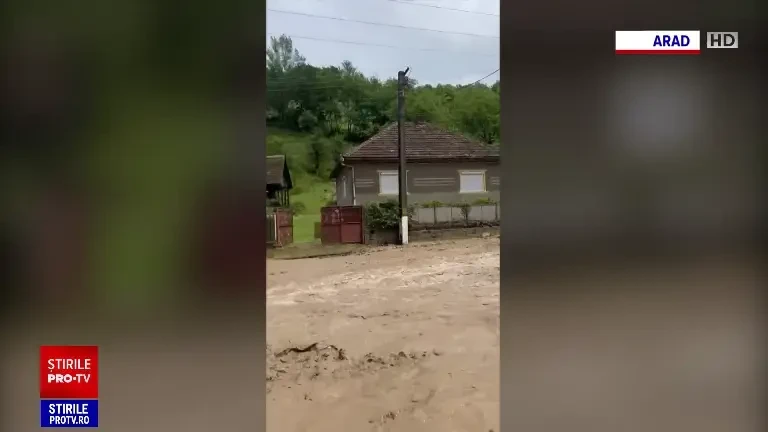 „A distrus tot”. Ploile torențiale au făcut prăpăd în țară. Sute de gospodării inundate, copaci doborâți de vânt