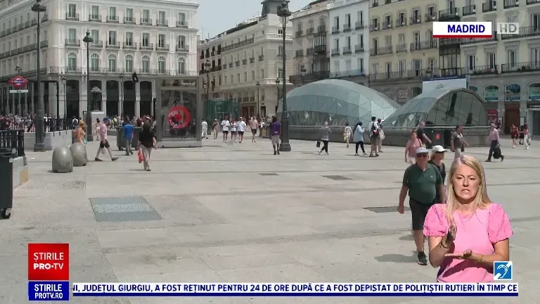 Valuri de căldură în vestul Europei. La Madrid s-au înregistrat miercuri aproape 40 de grade Celsius