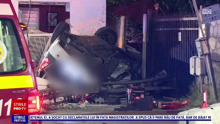 Un cuplu a murit, după ce s-a răsturnat cu mașina în Bragadiru. Ea era la volan, dar a fost găsită pe bancheta din spate