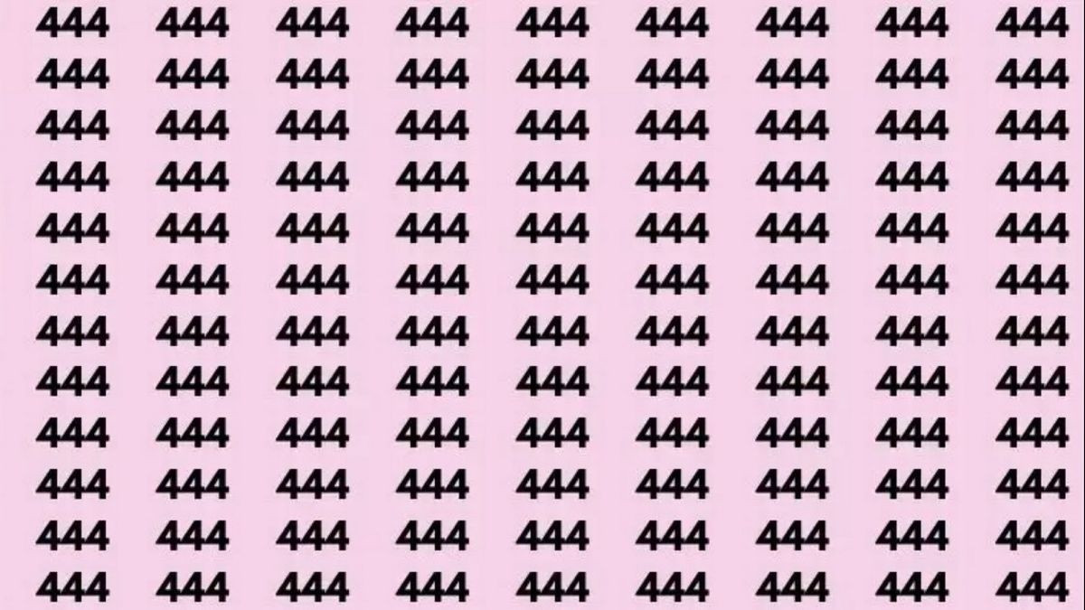 Doar cei foarte inteligenți pot descoperi numărul ascuns în marea de 444, în doar 20 de secunde