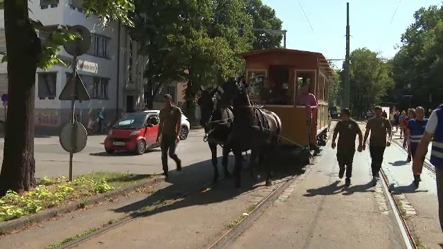 Tramvaiul cu cai a revenit pe traseu, în Timișoara, la 154 de ani de la prima sa cursă