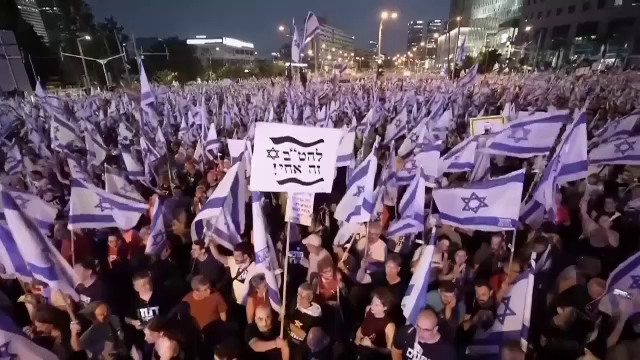 Cele mai ample manifestații din Israel. 200.000 de oameni au protestat faţă de reforma judiciară promovată de Netanyahu