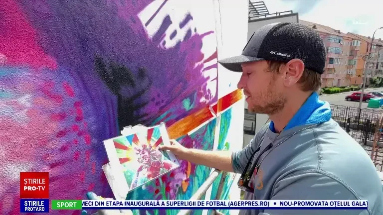 Sibiul capătă o nouă înfățișare. Artiști urbani din cinci țări dau culoare blocurilor din oraș. "Schimbă un pic peisajul"