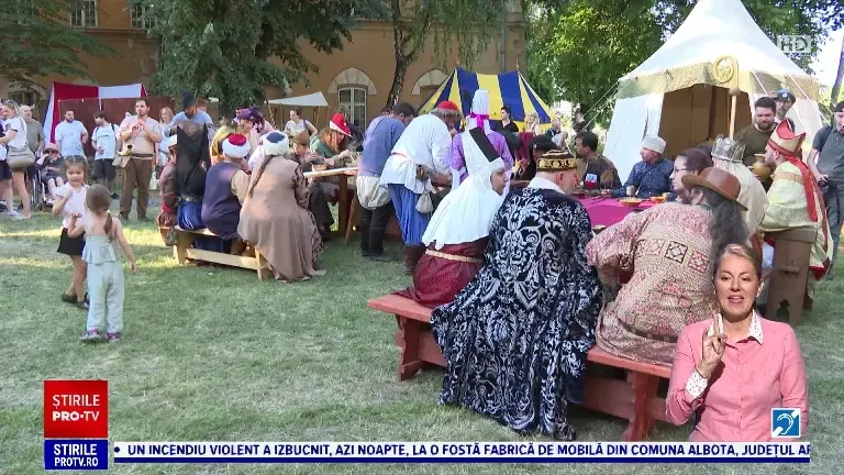 Un oraş din România s-a întors în timp. Sunt zile încărcate de atmosferă medievală, cu cavaleri şi domniţe
