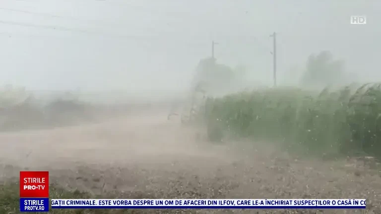 Furtunile au făcut ravagii în țară: „Spuneai că e ceaţă, aşa bătea”