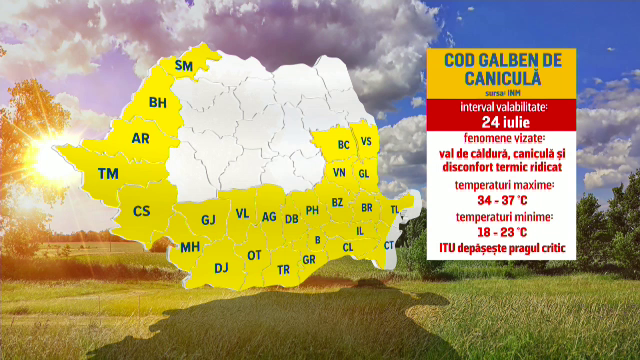 Temperaturi tropicale în România. Vor fi 41 de grade, apoi vremea se va schimba radical. „Ne așteptăm la fenomene violente”
