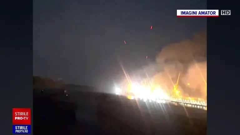 Una dintre dronele rusești care au atacat Izmail ar fi căzut în România. Mai mulți marinari au văzut când a fost doborâtă