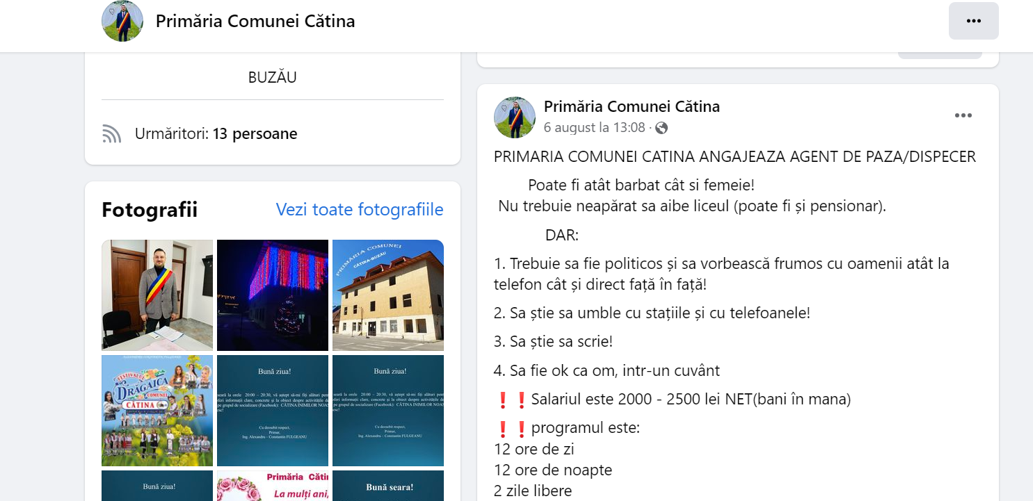 anunt angajare