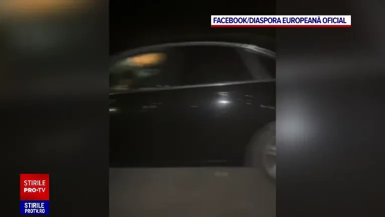 Reacția șoferului camionului din care a căzut un buștean peste o mașină, când a văzut echipa PRO TV. VIDEO