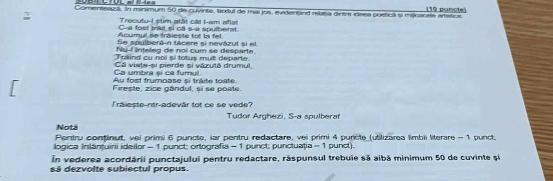 Arghezii Bac de toamna