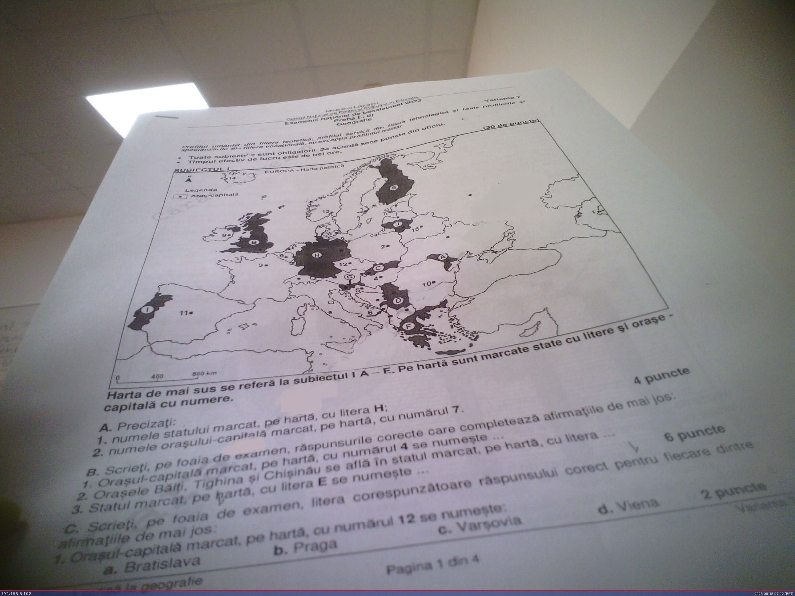 Subiecte geografie