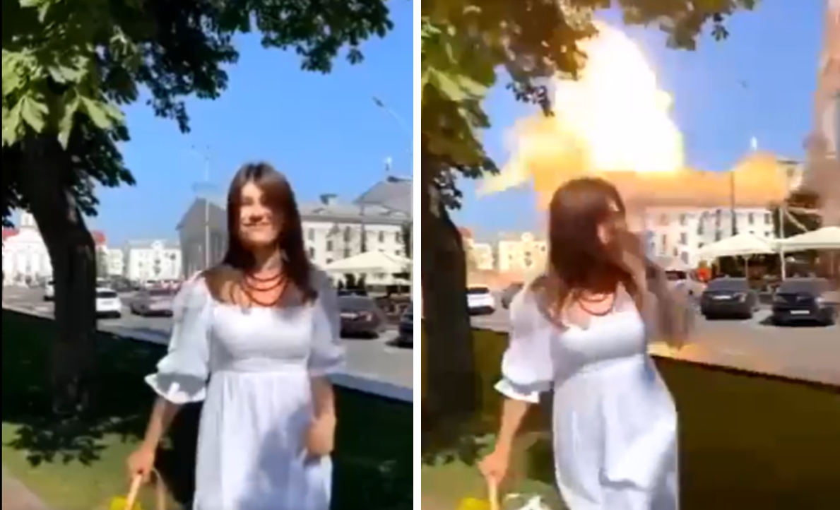 Momentul atacului din Cernîjiv, surprins de o tânără care se filma. „O rachetă rusească a lovit chiar în centrul oraşului”