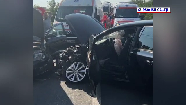 Accident cu opt victime în Galați. Cine a fost de vină