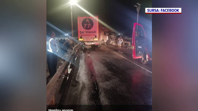 Trafic blocat la granița cu Bulgaria, după ce un camion din Turcia a rupt parapetele de pe Podul Prieteniei