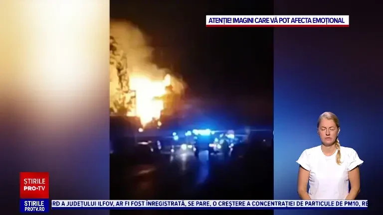 Echipa Știrile PRO TV, în mijlocul iadului de la Crevedia. „Toți am fost aruncați la o distanță de câțiva metri”