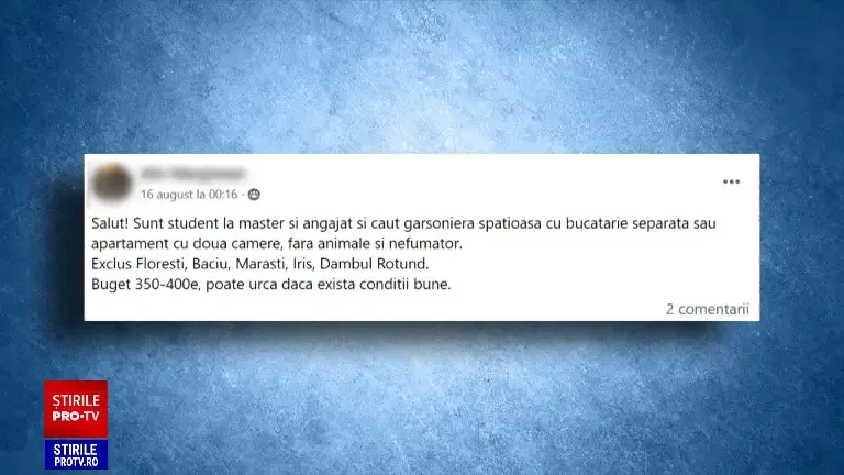Față de 2022, chiriile în România au crescut și cu 15%. Studenții vor să evite căminele, însă ”prețurile sunt destul de mari”