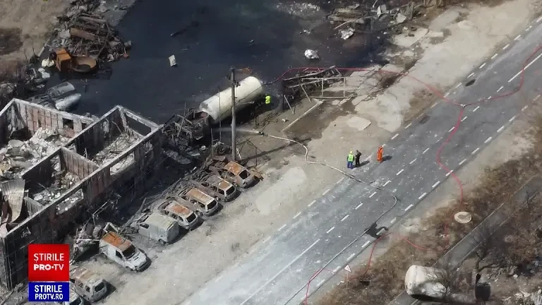 Exploziile din Crevedia. Singurul martor important, un șofer al firmei, ar fi văzut foc sub una dintre cisterne