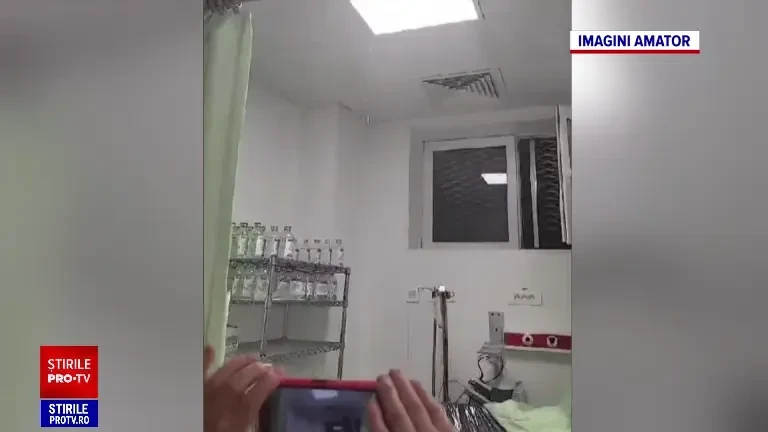 Inundație la Spitalul Bagdasar-Arseni din Capitală. Unul dintre burlane era înfundat cu o conservă și cu frunze