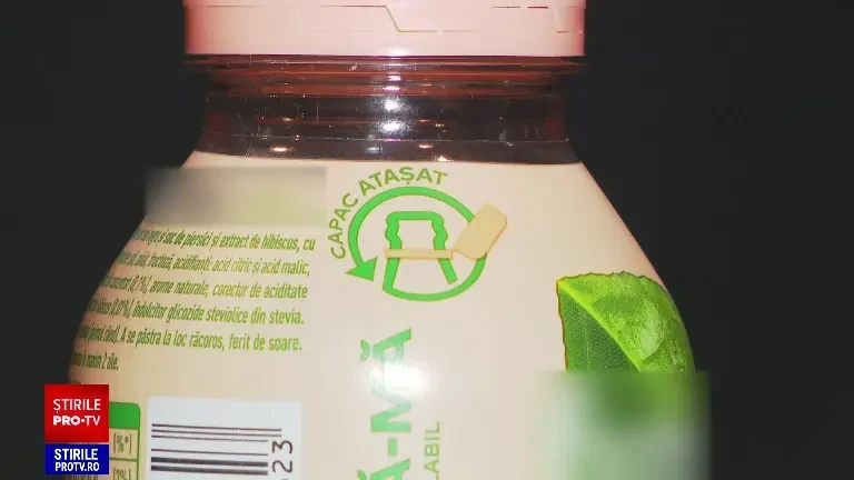 Doza de ecologie. Românii, nemulțumiți de capacele introduse recent la apă și sucuri. „Mă zgârie mereu la nas când beau”