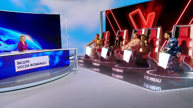 Andreea Esca, de vorbă cu hologramele antrenorilor de la Vocea României. Ce noutăți aduce competiția de anul acesta