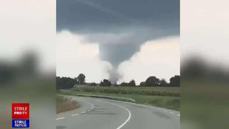 Furtuni deosebit de violente. O tornadă, inundații și grindină cât oul de porumbel au devastat Franța