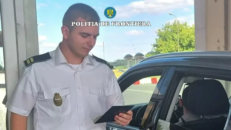 Zeci de documente de identitate au fost descoperite într-un microbuz de polițiști la Vama Giurgiu