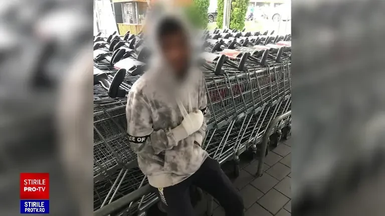 „Minune” pe străzile din Bistrița. Niște polițiști locali au „vindecat” un cerșetor care pretindea că are mâna ruptă