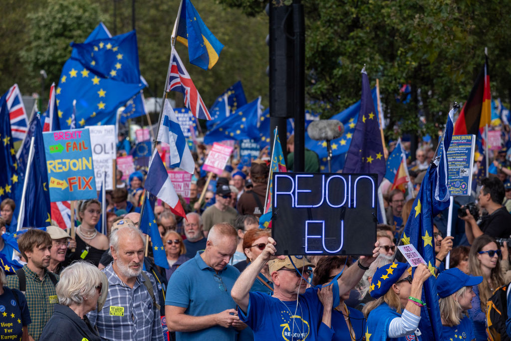 Manifestație de amploare pro-UE și anti-Brexit la Londra. Oamenii militează pentru o revenire în blocul comunitar
