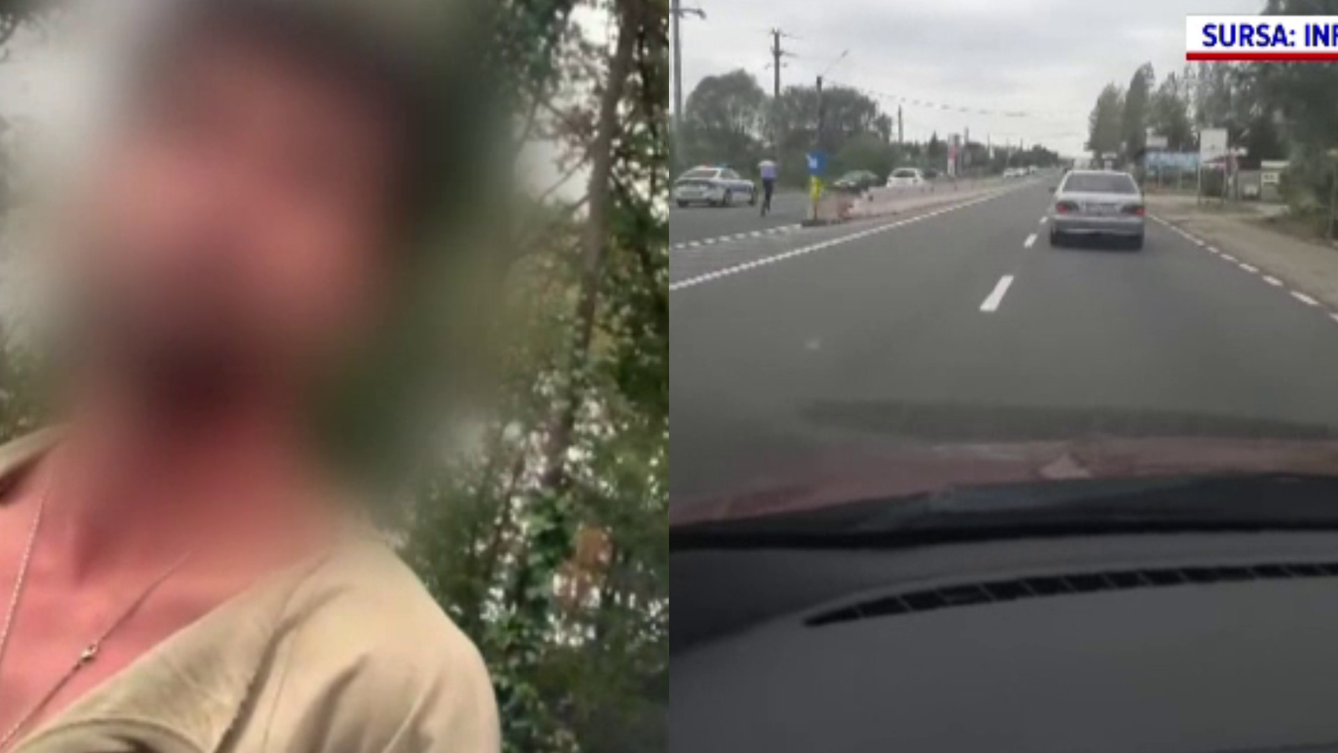 Gest șocant al individului oprit cu forța pe DN1. Înainte să fure mașina, a trecut cu roțile peste picioarele proprietarei