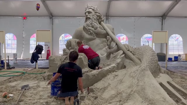 Sculpturi din nisip spectaculoase, la un campionat internațional. Au participat artiști din toată lumea