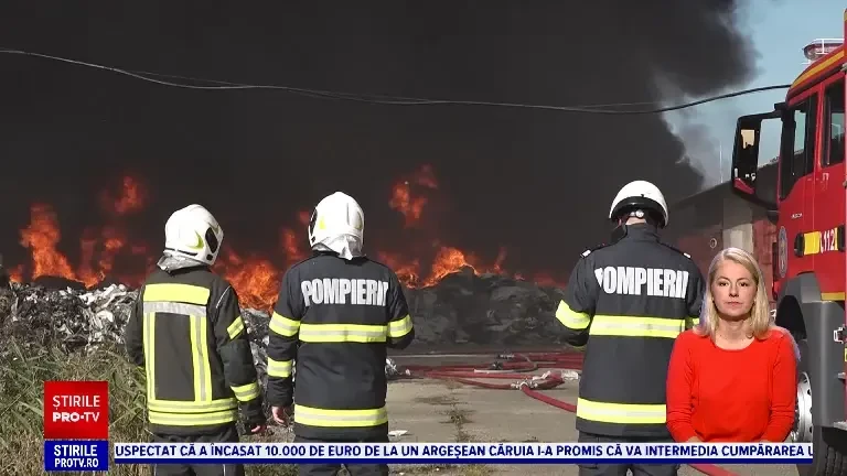 Patru tone de deșeuri au ars în apropiere de Târgu Mureș. Localnicii au fost avertizați prin RO-Alert să stea în case