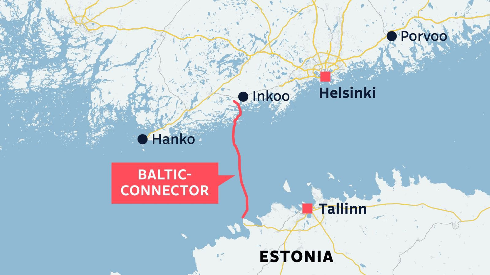Finlanda susține că gazoductul submarin Baltic Connector, care alimenta Estonia, a fost „avariat în mod deliberat”