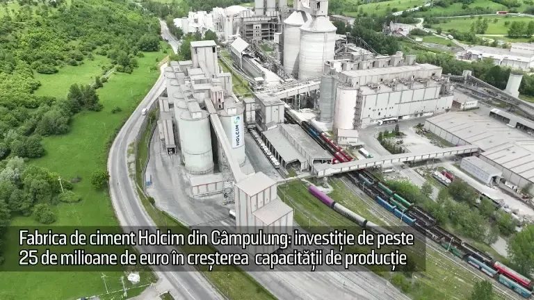 (P) Fabrica de ciment Holcim din Câmpulung, investiție de peste 25 de milioane de euro în creșterea capacității de producție