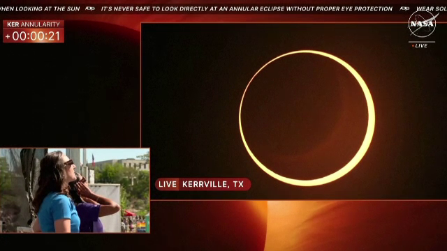 ''Un inel de foc'' a apărut pe cer în SUA. Fenomenul a fost urmărit de peste 6 milioane de oameni