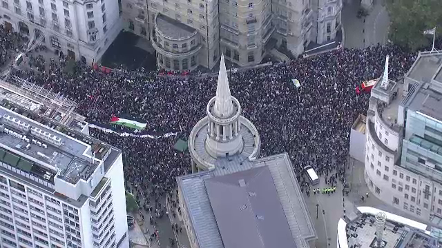 Marile capitale ale lumii, luate cu asalt de zeci de mii de oameni care îi susțin pe teroriștii Hamas