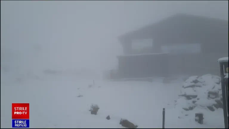 Zonele din România unde a nins. Strat de zăpadă consistent și temperaturi negative