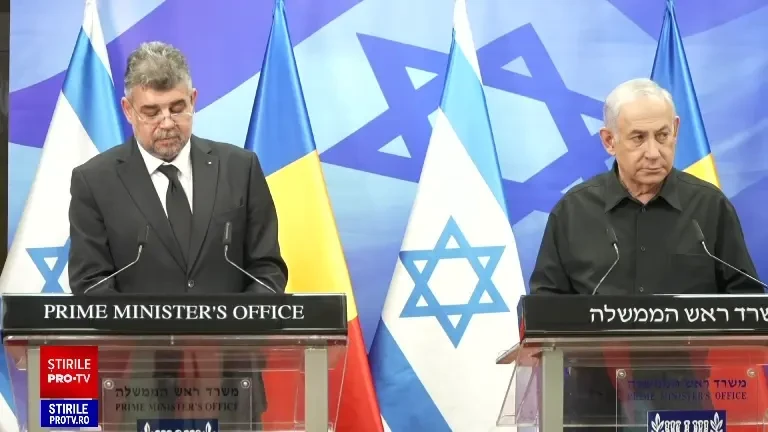 Ciolacu și Netanyahu, declarații din Israel. Premierul român: „Fac apel pentru facilitarea coridoarelor umanitare din Gaza”