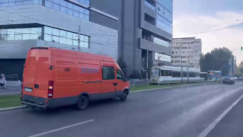 Tramvaie blocate pe Șoseaua Giurgiului din București, la Eroii Revoluției, în urma unei defecțiuni