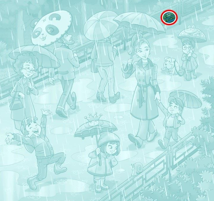 Doar 5% pot găsi în 21 de secunde broasca ascunsă în acest peisaj cu o zi ploioasă. Iluzie optică pentru a testa inteligența