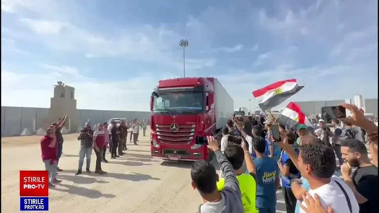 Unul din camioanele cu ajutoare umanitare care au intrat în Gaza era plin cu sicrie. Israelul a anunțat cât va dura războiul