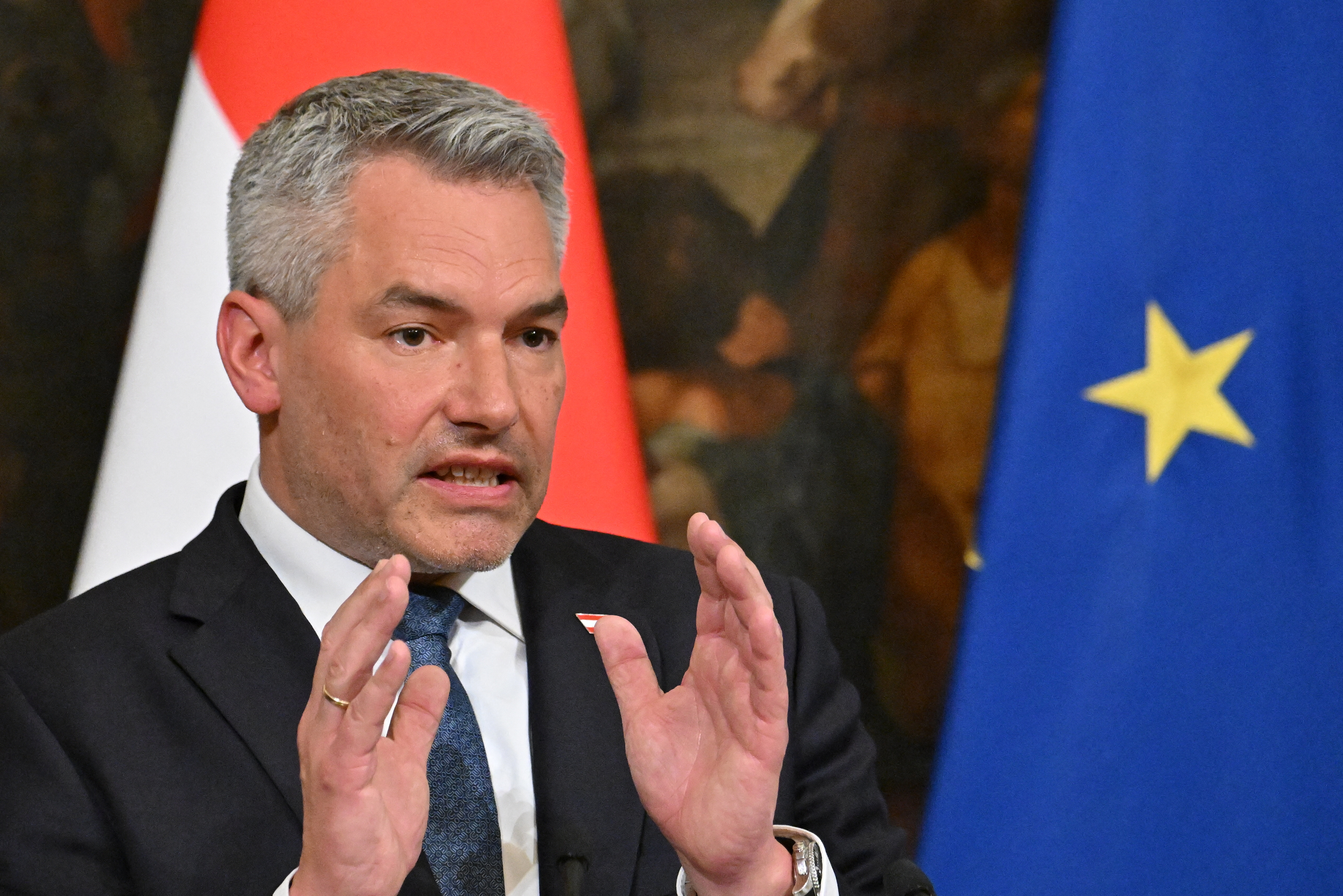 Cancelarul Austriei, Karl Nehammer, vine la București, la congresul PPE. Surse: Se întâlnește cu Klaus Iohannis la Cotroceni