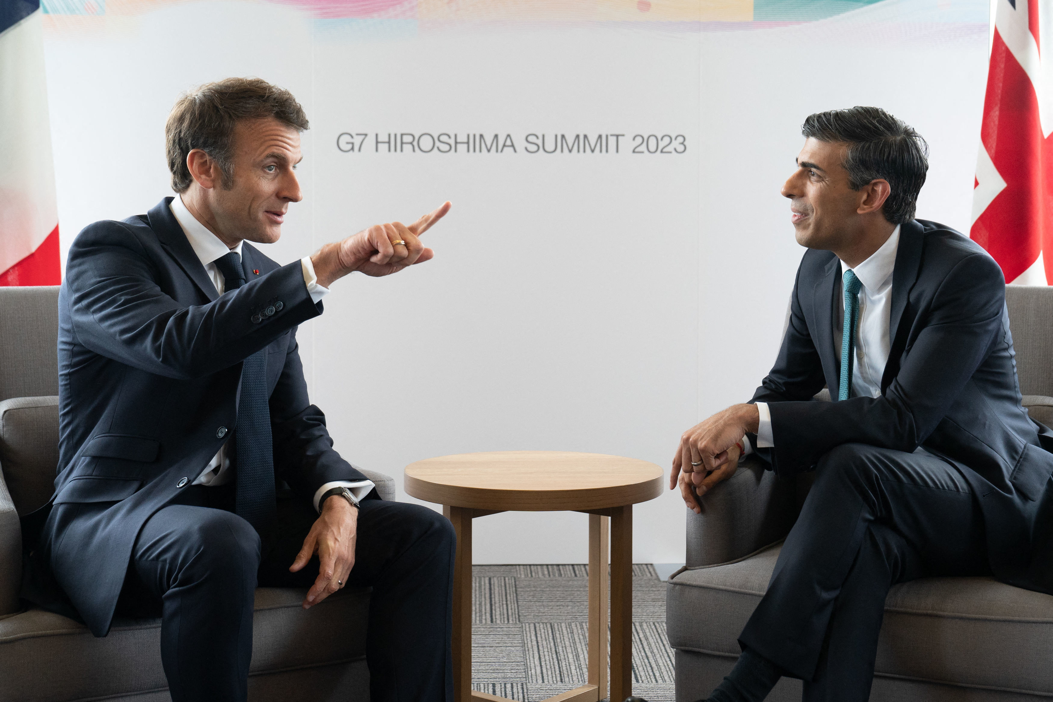 Rishi Sunak şi Emmanuel Macron au discutat despre ajutorul umanitar al Fâşiei Gaza