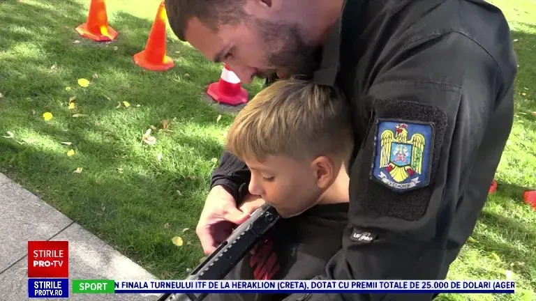 Centrul orașului Vaslui s-a umplut sâmbătă de polițiști. Oamenii legii i-au surprins pe localnici cu demonstrații