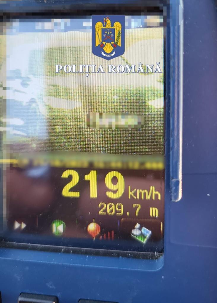 Tânăr prins în timp ce circula cu 219 km/h în Voluntari