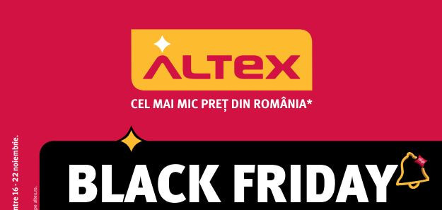 (P) Sărbătoarea Reducerilor: Black Friday la Altex, în perioada 2 noiembrie – 22 noiembrie în magazinele fizice și online