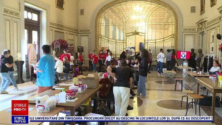 „Putem ajuta alți oameni”. Studenții de la medicină din București au organizat o campanie de donare de sânge