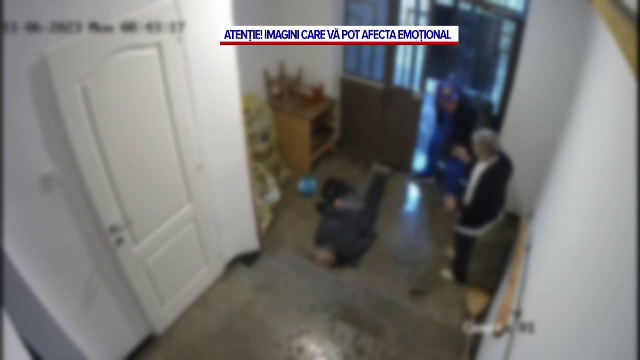 Momentul în care femeia din București a fost omorâtă și incendiată de nepot. Imaginile filmate de o cameră de supraveghere