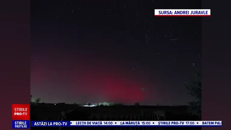 De ce a apărut aurora boreală pe cerul României. „A fost o furtună magnetică destul de puternică”