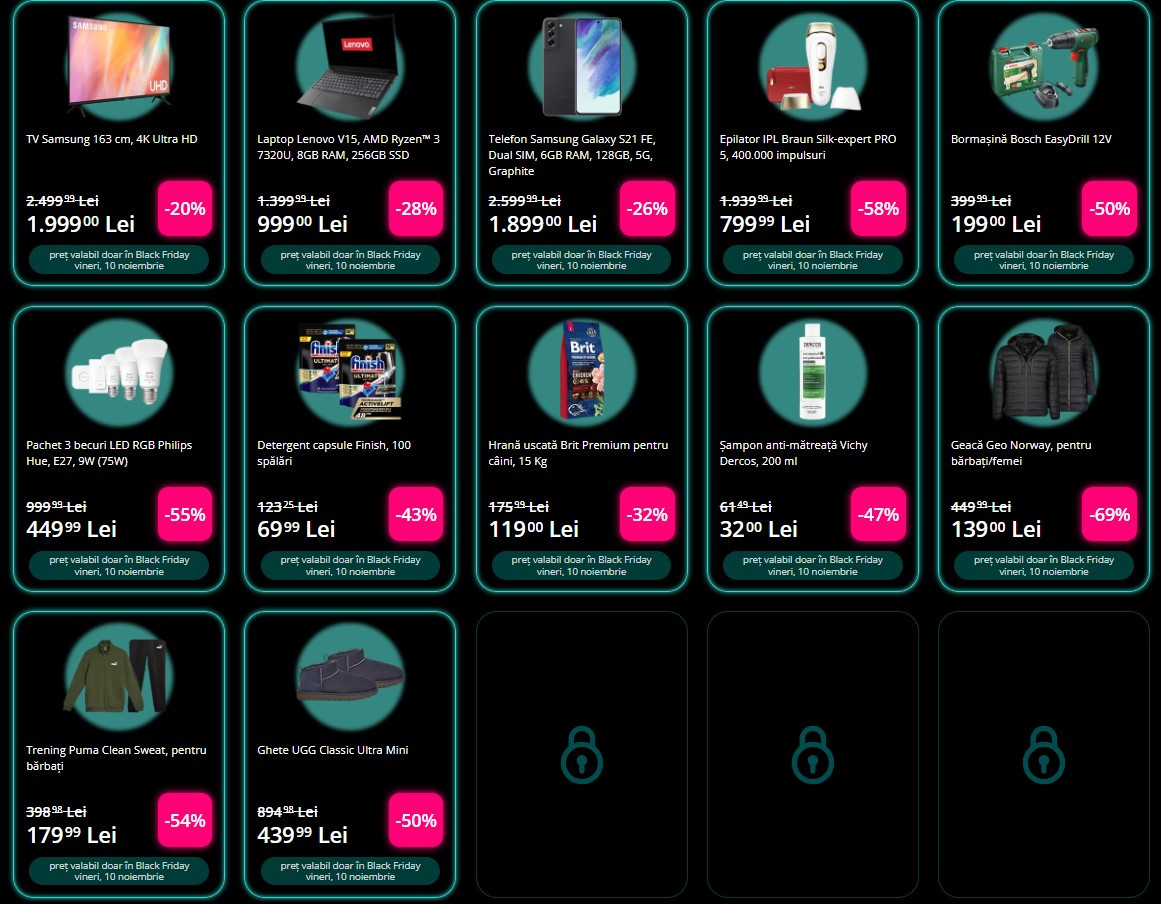 Black Friday 2023 la eMag a început. Vezi cele mai mari reduceri