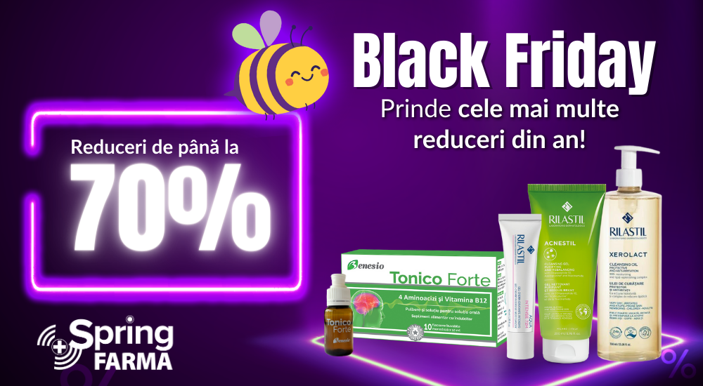(P) Ai auzit? Farmacia online Spring Farma te provoacă la un Black Friday ca un spectacol